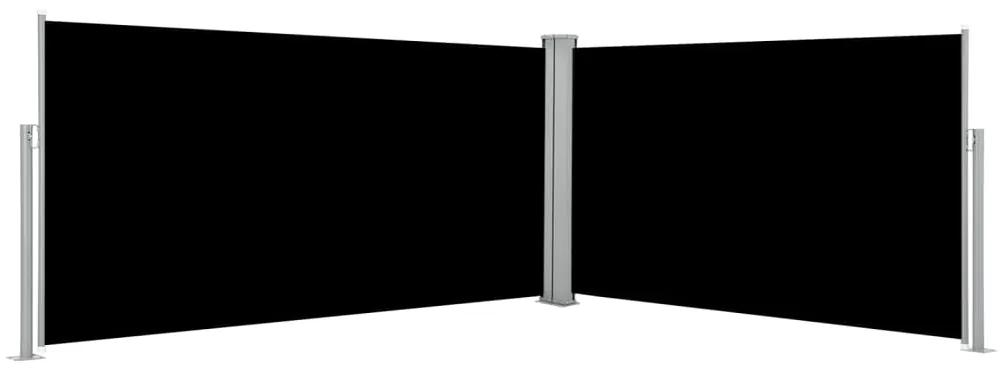 Copertina laterala retractabila, negru, 160 x 600 cm Negru, 160 x 600 cm