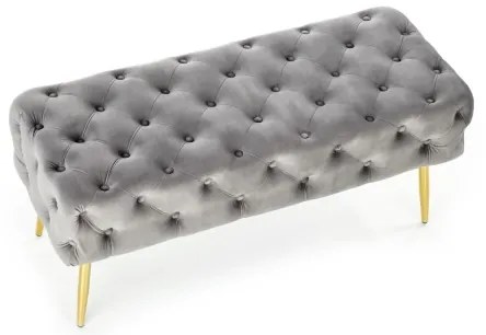 Bancă ATHENA 40x100 cm gri/auriu