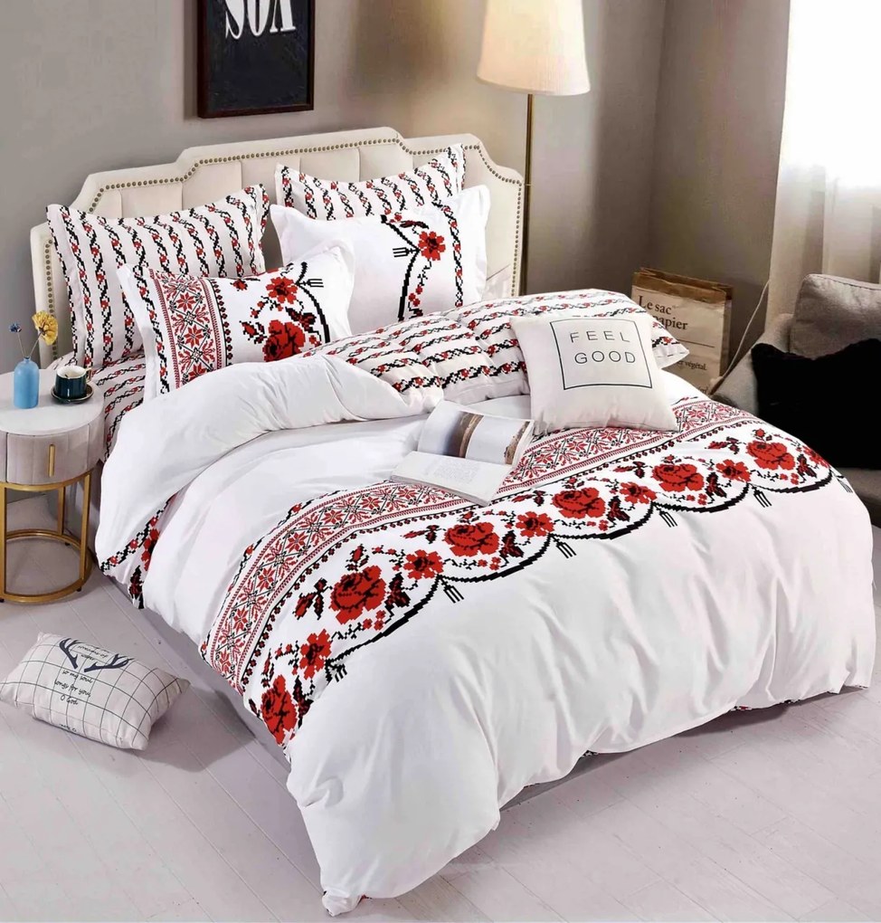 Lenjerie pat dublu, 6 Piese, Finet Premium