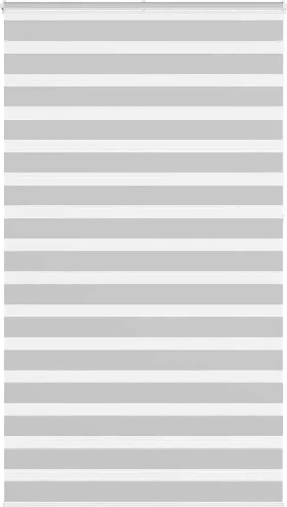 vidaXL Jaluzea tip zebra gri deschis lățime țesătură 130,9cm poliester