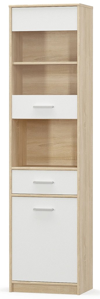 Vitrină Terrell (Stejar sonoma + alb). 1053277