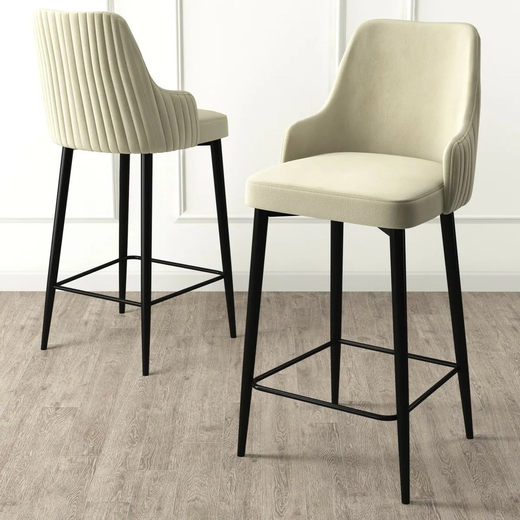 Set de scaune de bar Enox Cream, 6 buc.