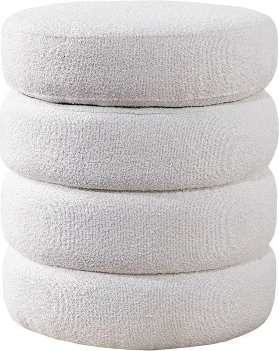 Taburete cu spatiu de depozitare, Tesatura Boucle, VOQUE 50cm