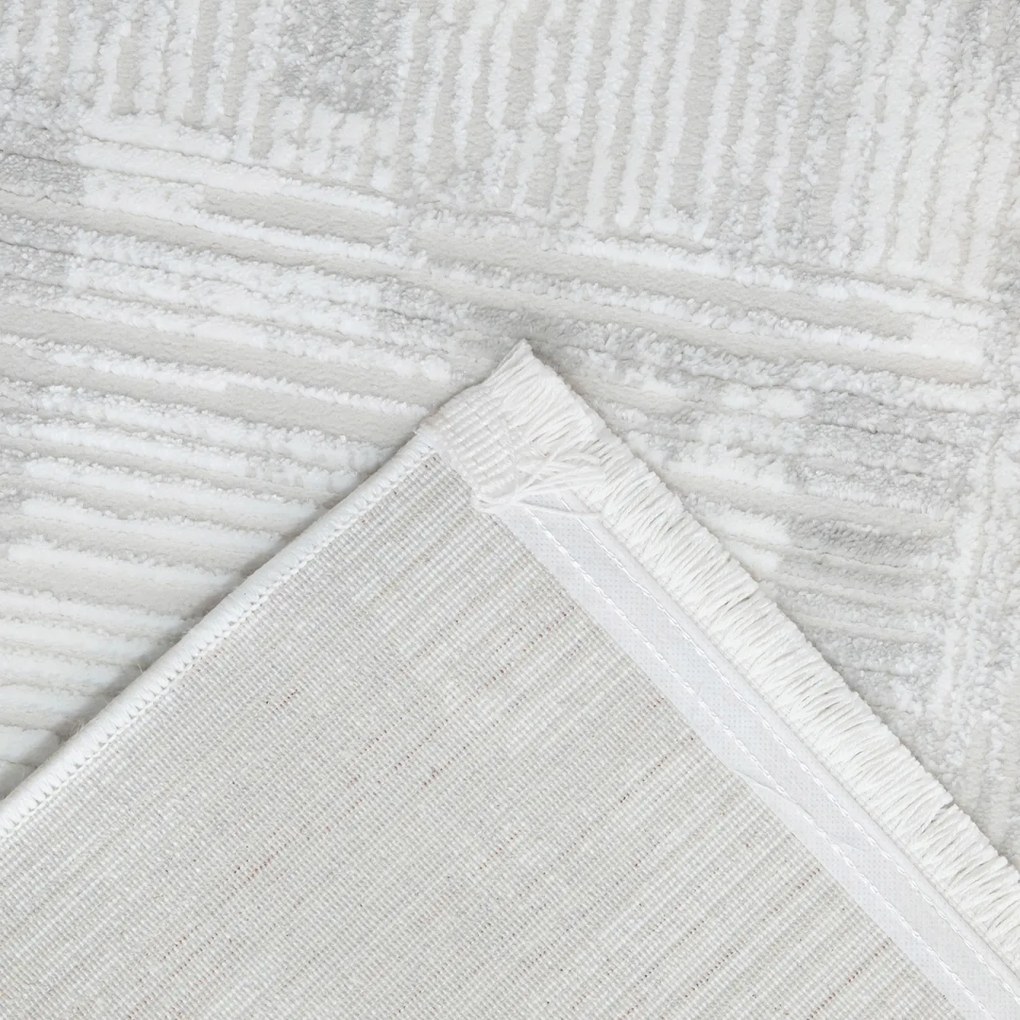 Covor Modern Living, Dormitor Dreptunghiular Porto 0572A Gri (Alege dimensiunea: 60 x 130)