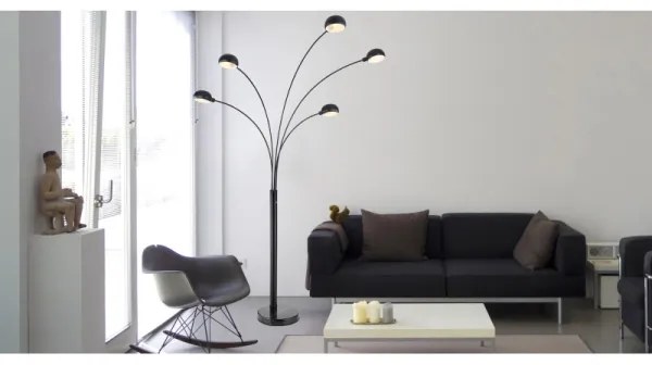 Lampadar Globo 58228NB SEYMOUR 5xE14/40W/230V negru