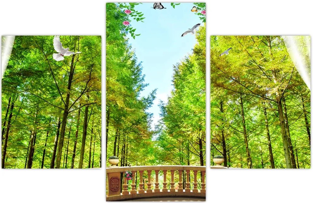 Tablou - Privire spre pădure (90x60 cm)