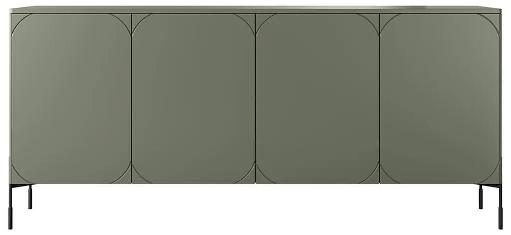 Comodă cu trei uși și patru sertare Sonatia 200 cm - Olive