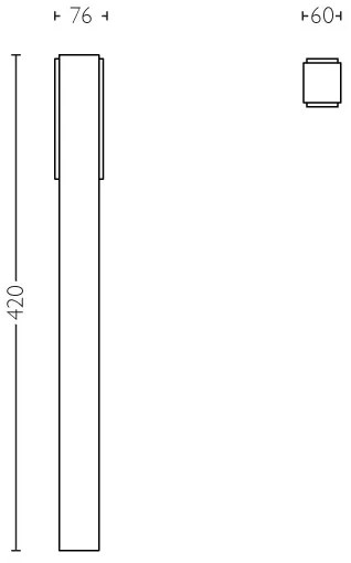 Coloană luminoasă de exterior STRATOSPHERE 2xLED/4,5W IP44 Philips 16488/93/P3