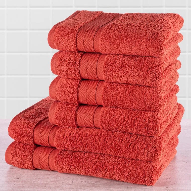 Set prosoape frotir MEXICO teracotă, 6 buc