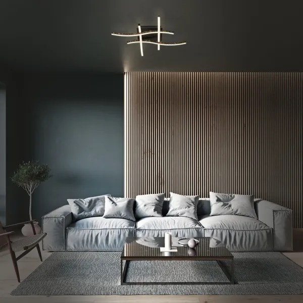 Lustră LED aplicată REY 4xLED/6W/230V negru Brilo