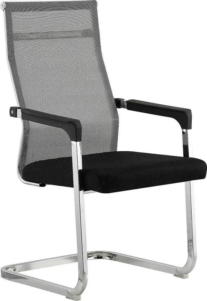 Scaun RIMALA NEW, gri/negru, plasa/metal, 56.5x64x101 cm
