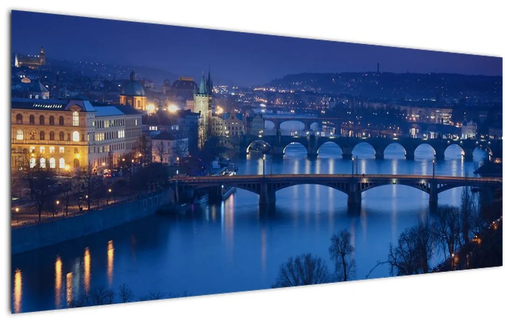 Tablou cu podurile din Praga (120x50 cm)