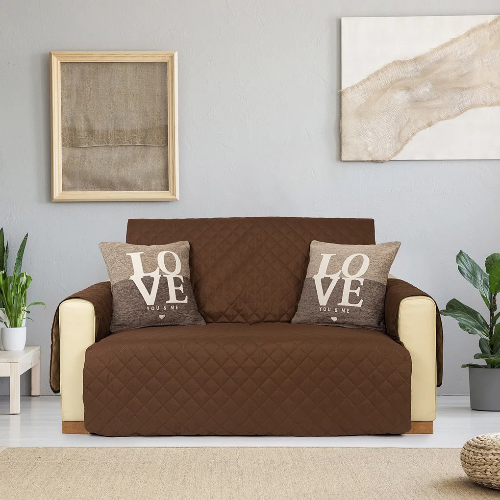 Cuvertură canapea 4Home Doubleface maro/bej, 180x 220 cm