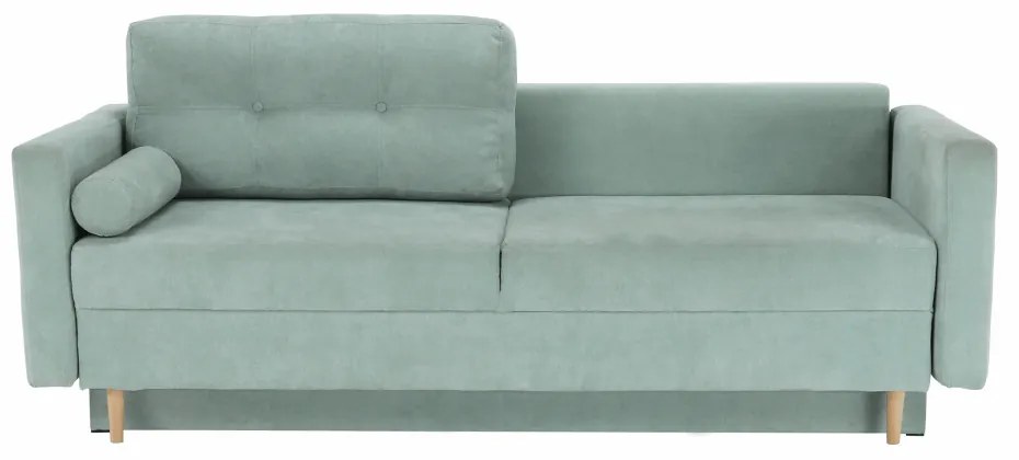 Canapea extensibilă, verde mentă textil Queens, AURELIA