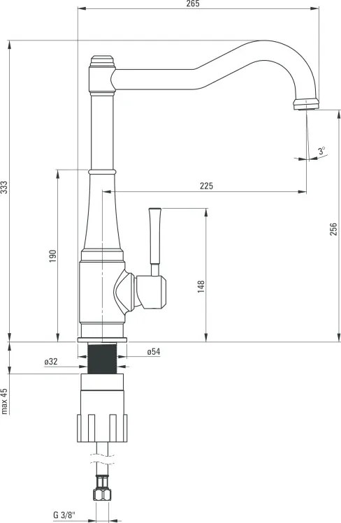 Tamizo Baterie bucatarie finisaj antichizat BQT M63M