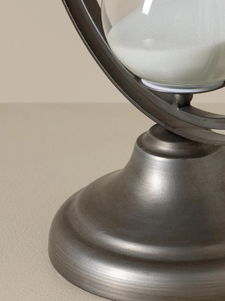 Clepsidră decorativă din fier și sticlă, H45,5 cm, "Orbit"