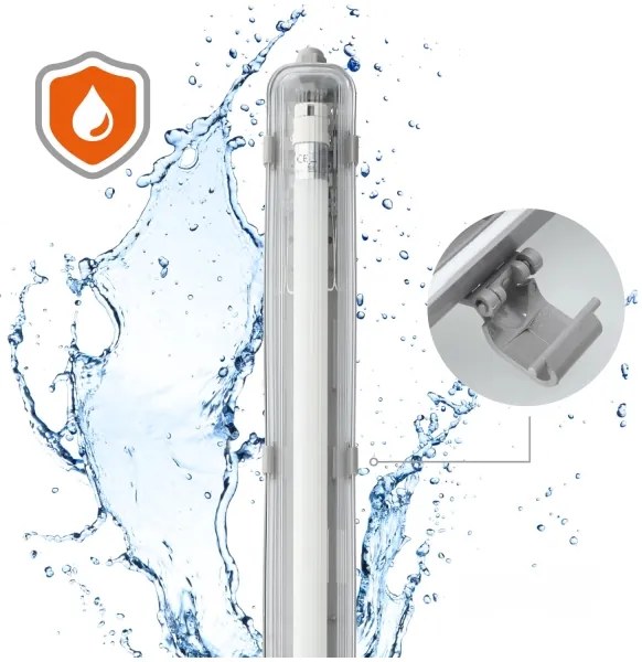 Corp de iluminat LED fluorescent industrial Brilagi OPTIMA T8 1xG13/18W/230V 4000K IP65 128 cm