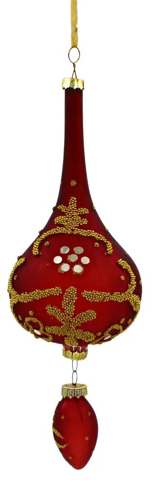 Ornament Decoris - Glob elegant roșu 25cm