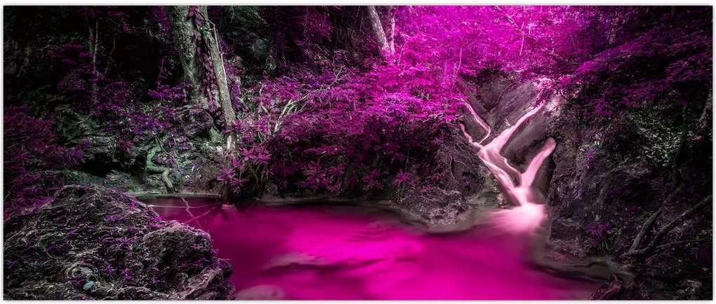 Tablou - Pădure roz (120x50 cm)