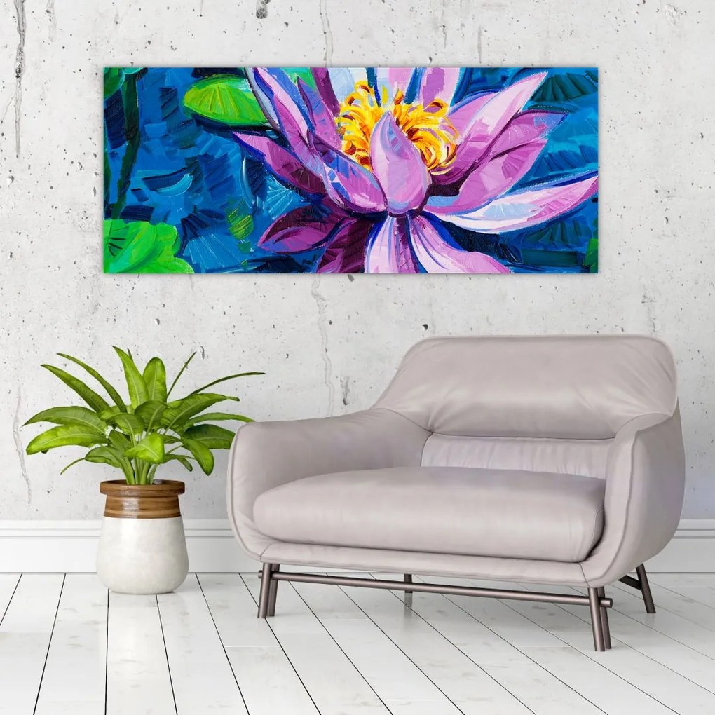 Tablou - Nufăr pe apă (120x50 cm)