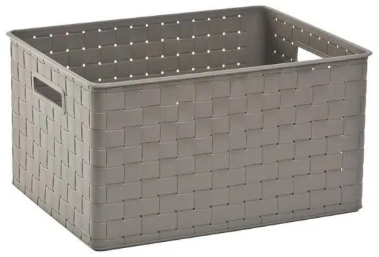 Cos rufe, 2 manere, plastic, maro, 30 L, 43x33x23 cm, Curver