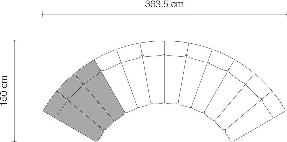 Modul canapea design LUX Lando 113417 HZ
