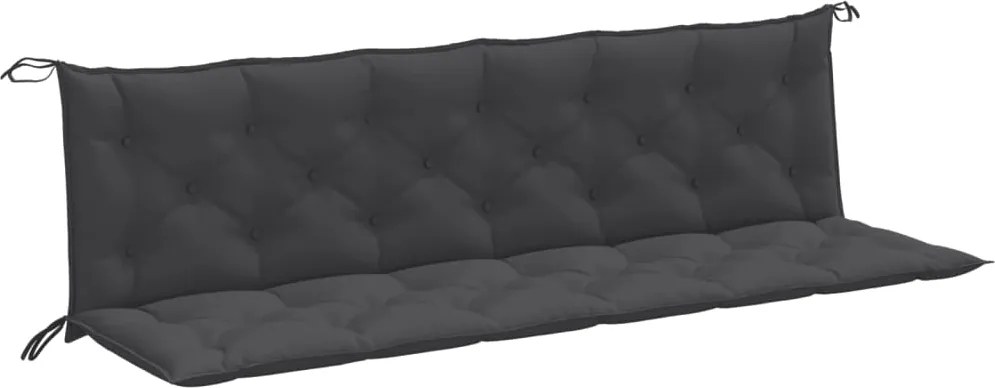 vidaXL Pernă bancă de grădină 2 buc melanj antracit 200x50x7 cm textil