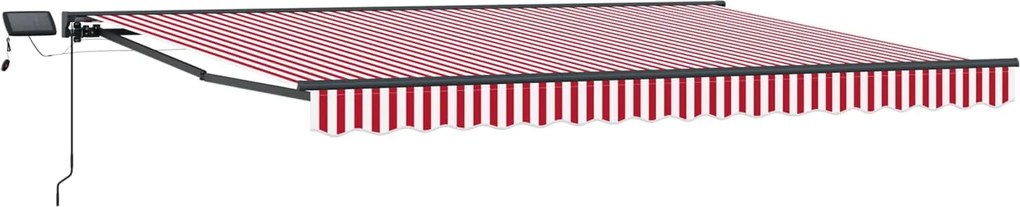 vidaXL Cadru manual de marchiză cu LED-uri Roșu și Alb 4 × 3 m