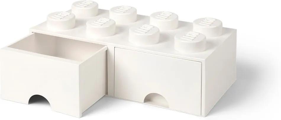 Cutie depozitare cu 2 sertare LEGO®, alb