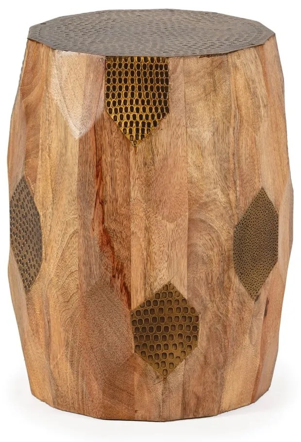 Măsuță auxiliară rotundă din lemn de mango ø 29 cm Fabia – MOME