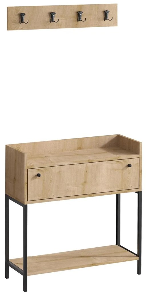 Mobilier hol Aliex 33 (nuc + negru) . 1093884