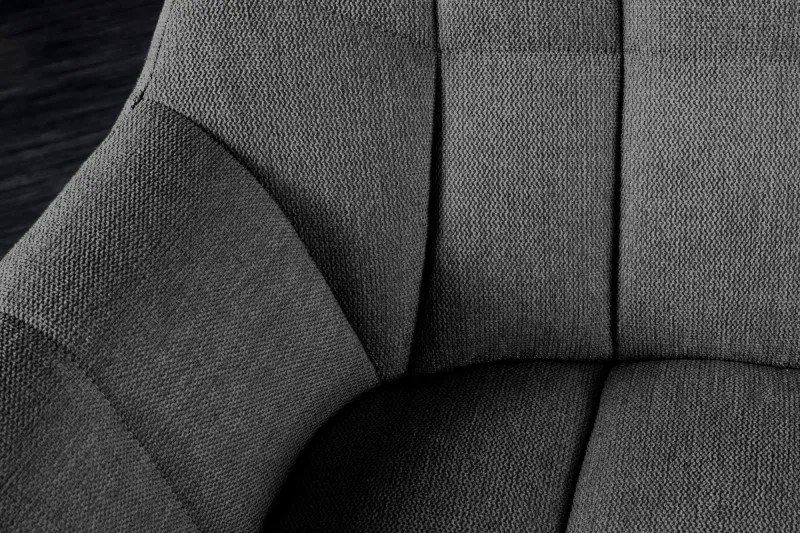 Banca tapitata Papillon 165cm tesatura plata antracit