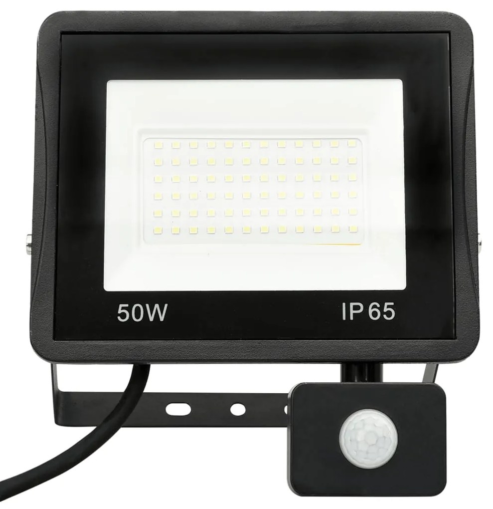 Proiector LED cu senzor, 50 W, alb cald Alb cald, 1, 50 w, 1