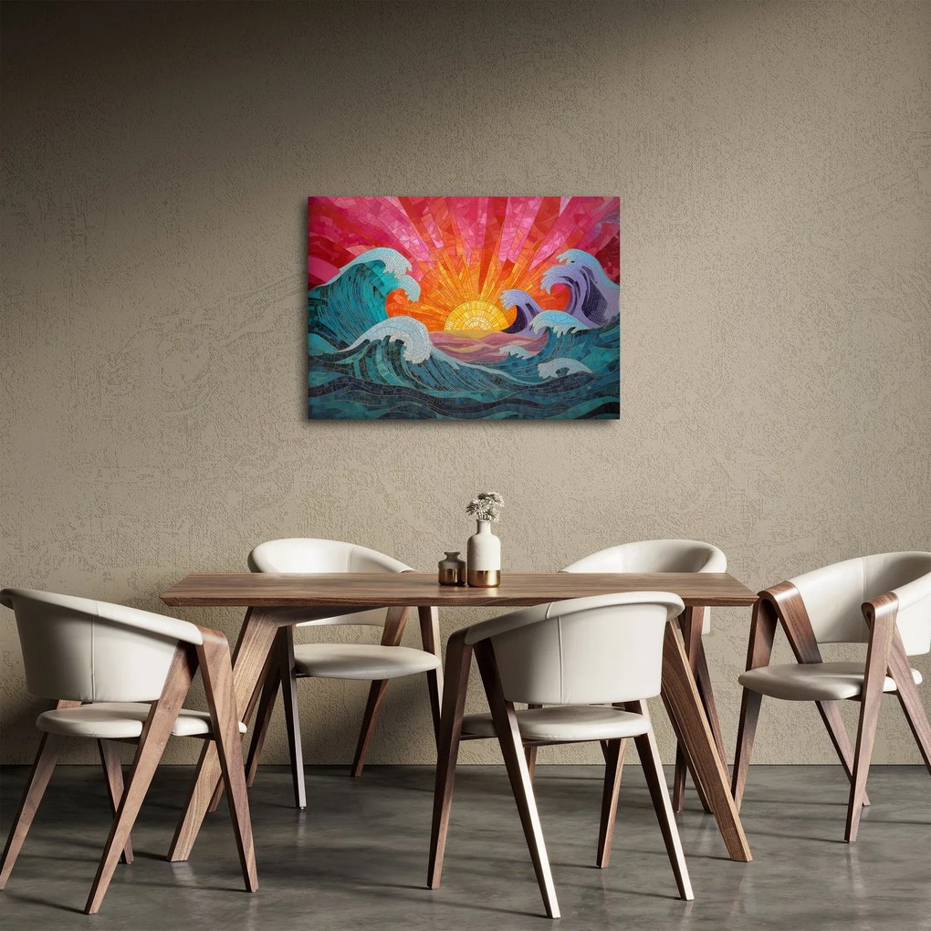 Tablou - Mozaic de valuri (70x50 cm)