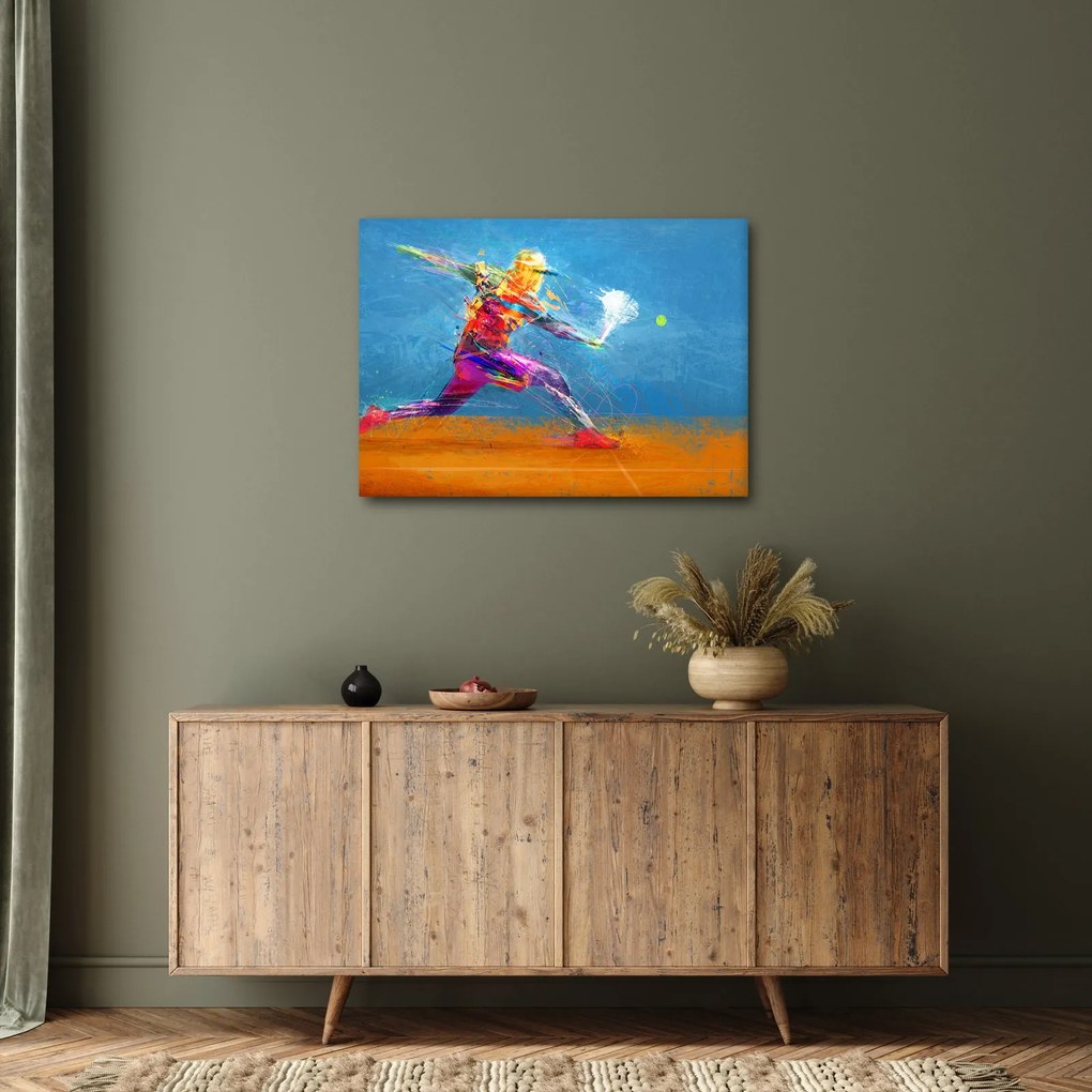 Tablou - Jucător de tenis pictat (70x50 cm)