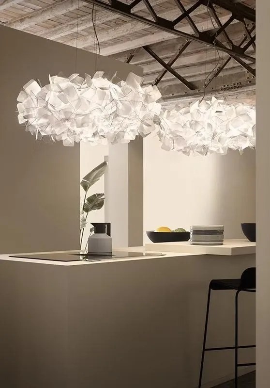 Lustra design unicat realizata manual Clizia White, 53cm