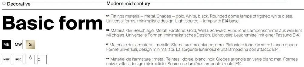 Lustra, Pendul design modern Basic form negru, diametru 20cm