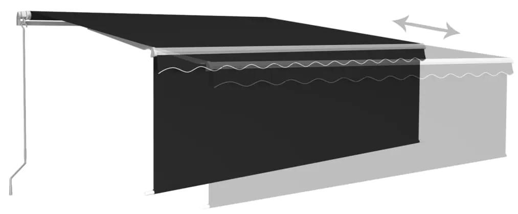 Copertina retractabila manual cu stor, antracit, 4x3 m Antracit, 4 x 3 m