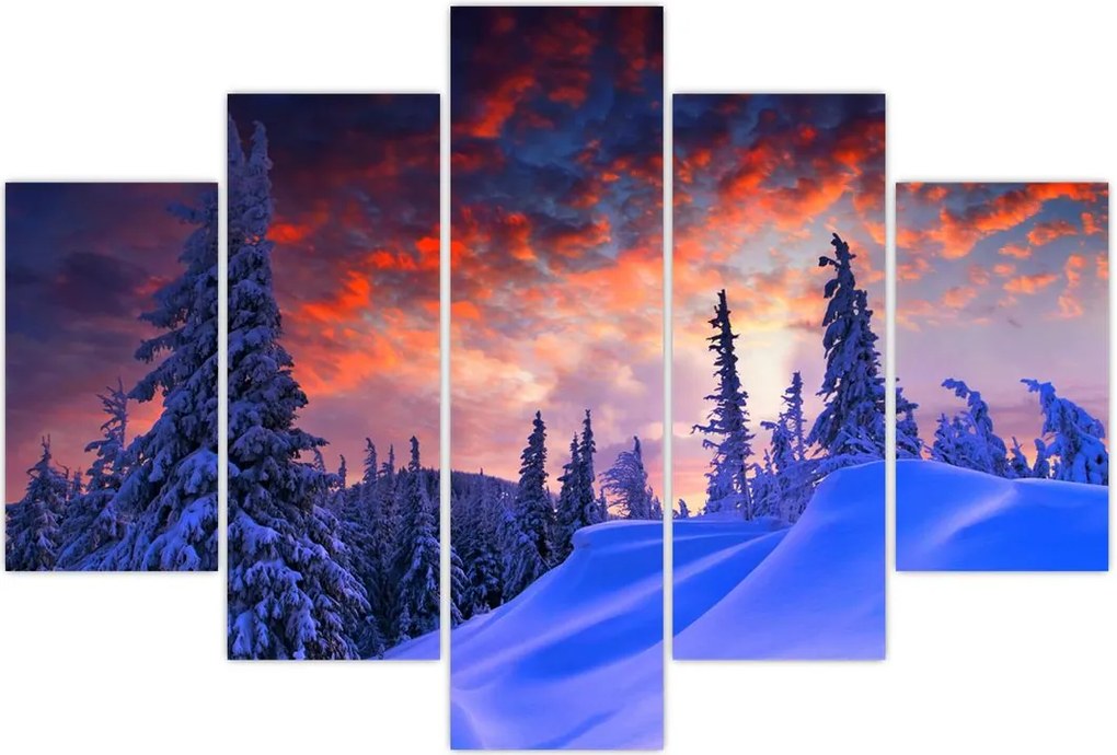 Tablou - Amurg dev iarnă (150x105 cm)