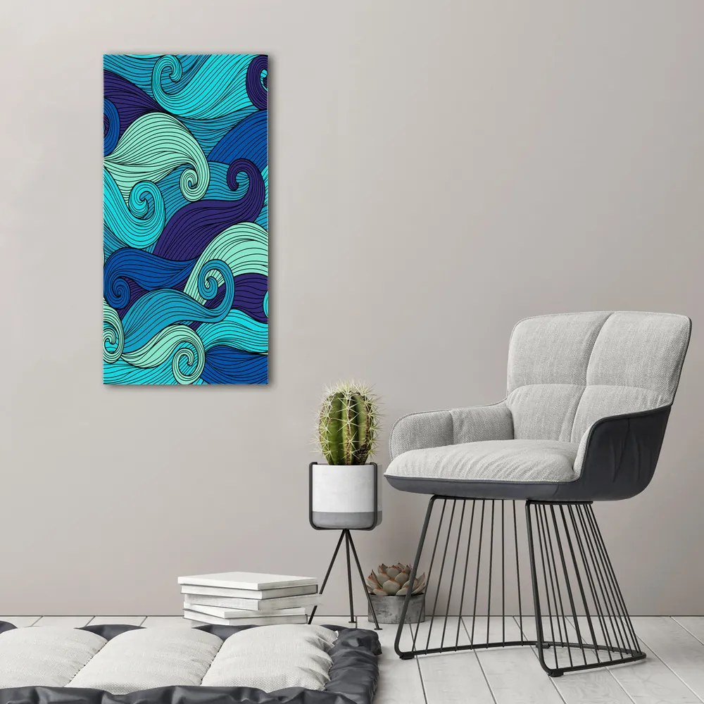 Tablou acrilic Valuri abstracte