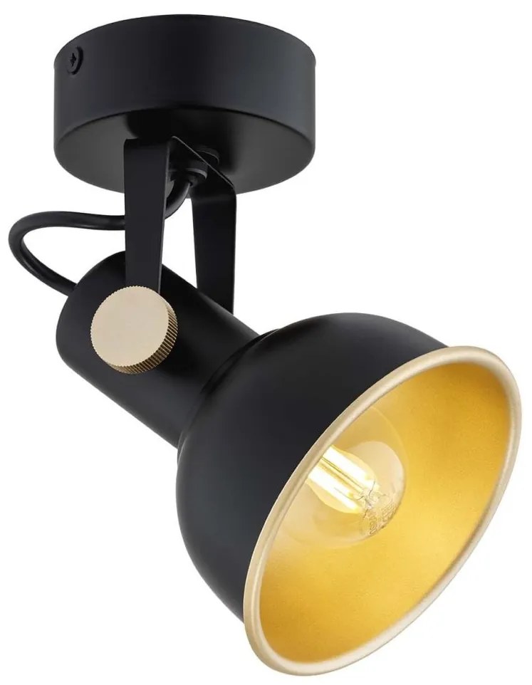 Aplica de perete / tavan cu spot directionabil design modern Lenora negru