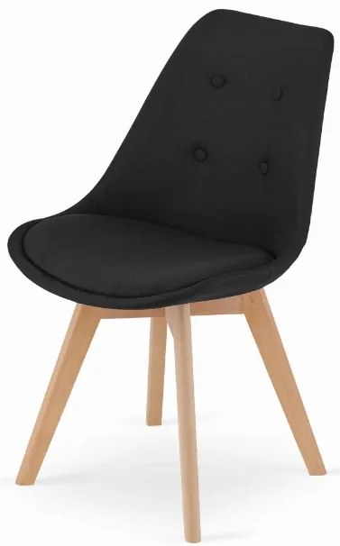 Set de sufragerie 1 + 4, masa ADRIA 120x80 negru + scaun DAREN NORI negru