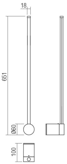 Aplică LED TABOO LED/9W/230V alb Redo 01-3120