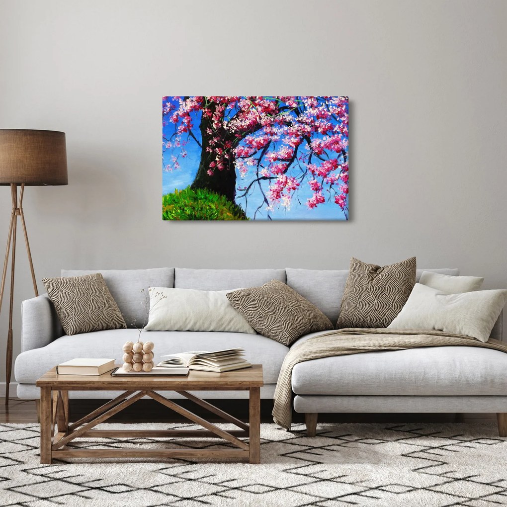Tablou - Cireș înflorit - pictură (90x60 cm)