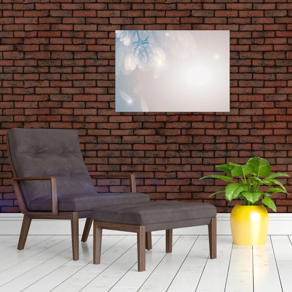 Tablou - Flori înzăpezite (70x50 cm)