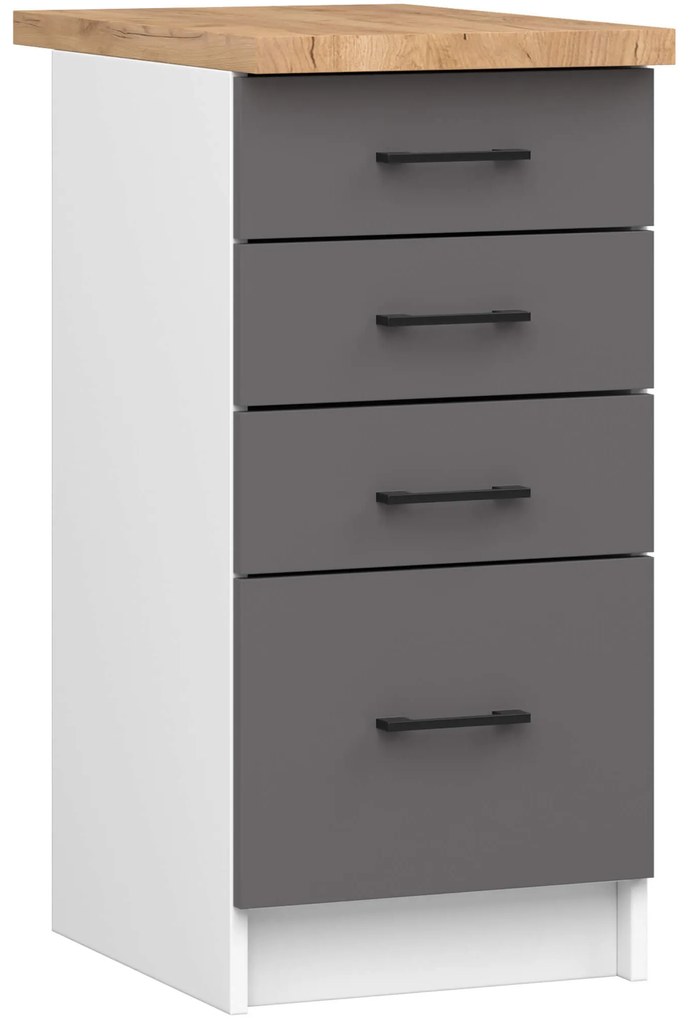 Dulap de bucătărie inferior Organo 404S (alb + grafit). 1117541