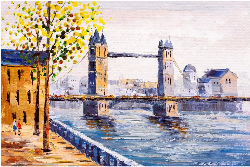 Tablou - Pictură oraș (90x60 cm)
