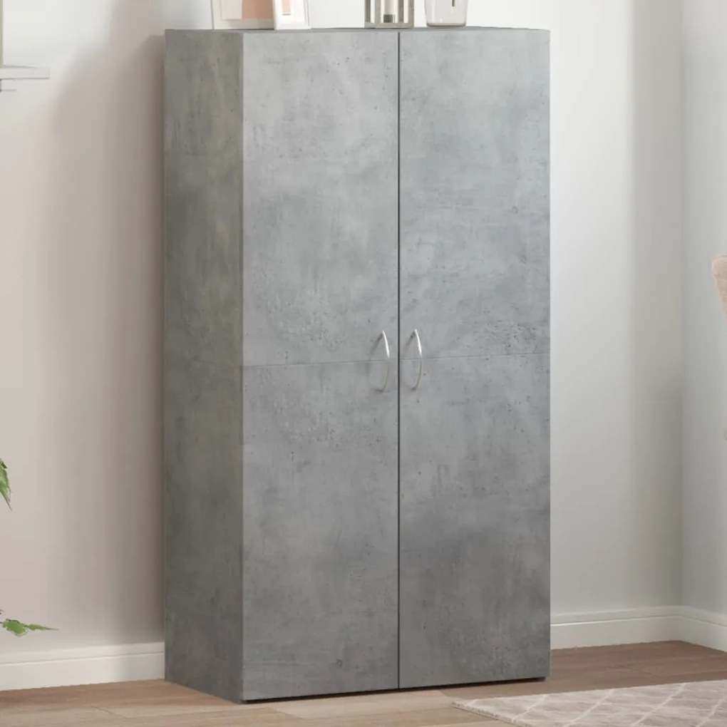 vidaXL Fișet, gri beton, 60x32x115 cm, lemn prelucrat