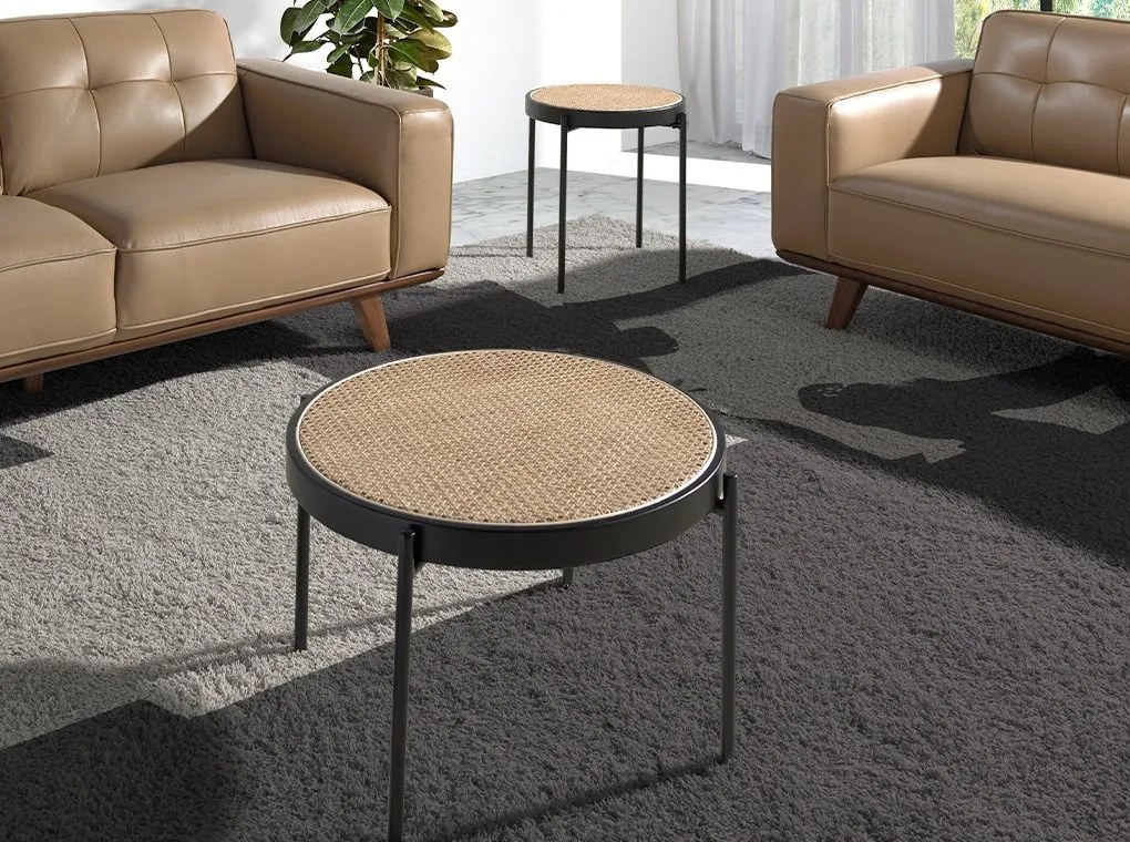 Masuta auxiliara rotunda design modern Rattan
