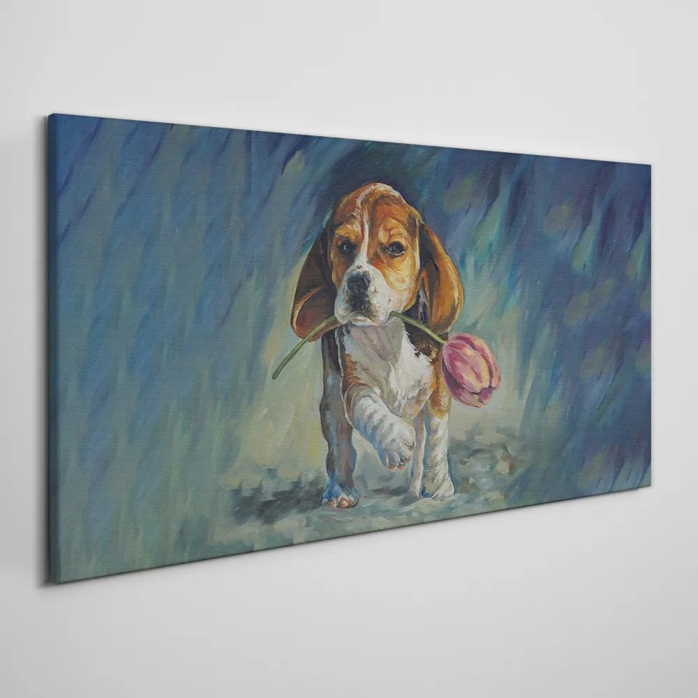 Tablou canvas Floare abstractă de câine de companie